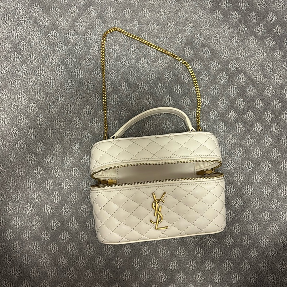 white mini vanity bag